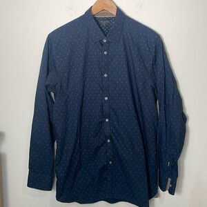 Ted Baker Blue Geoprint Dress Shirt size 5